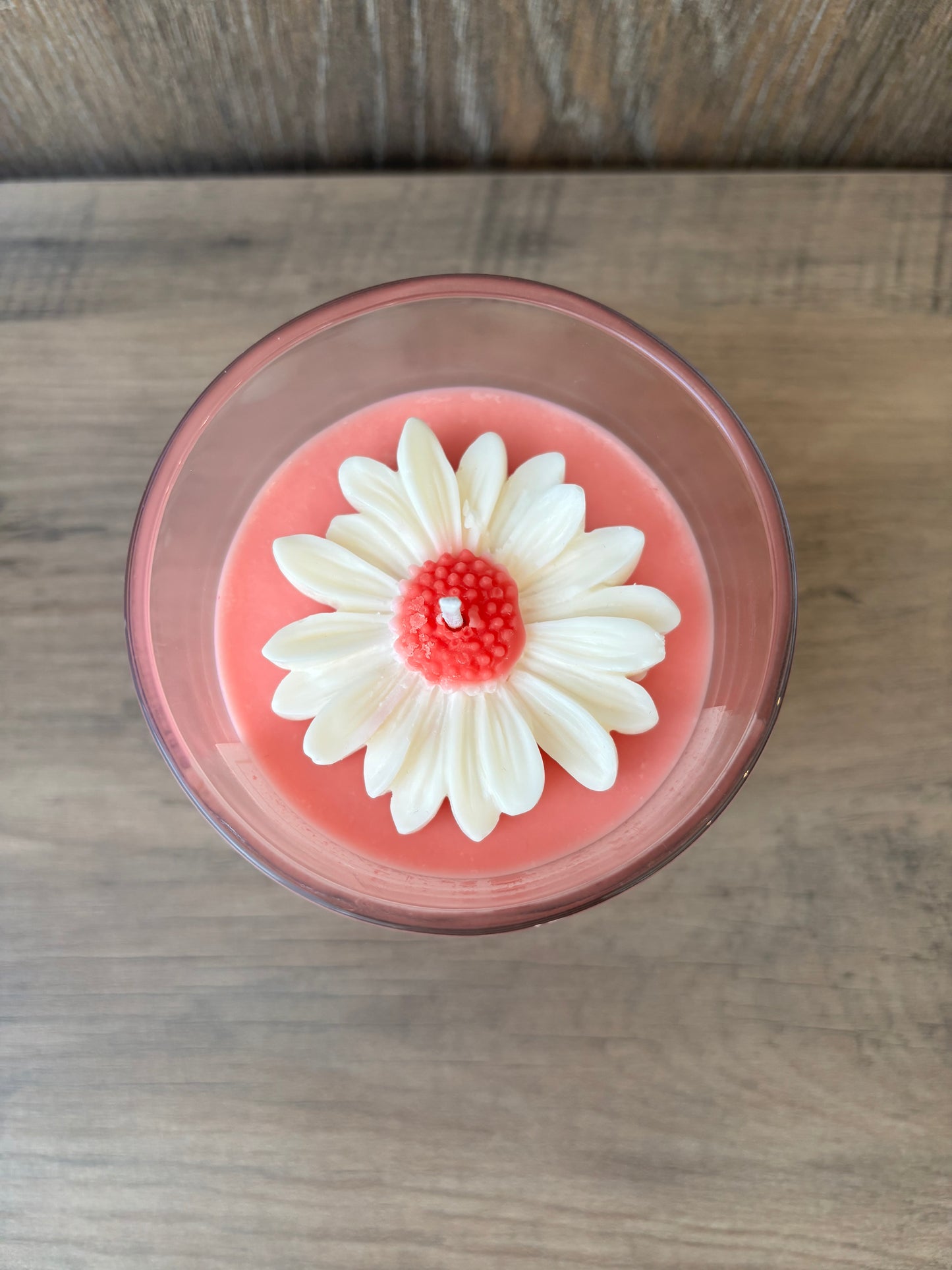 Roze bloemkaars 280 ml