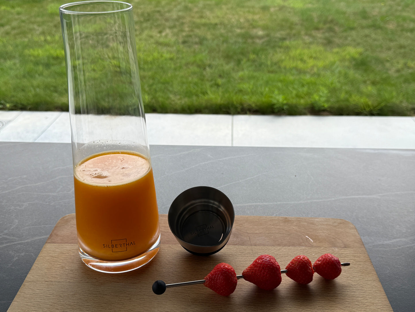 Glazen Karaf 1L + gratis blender