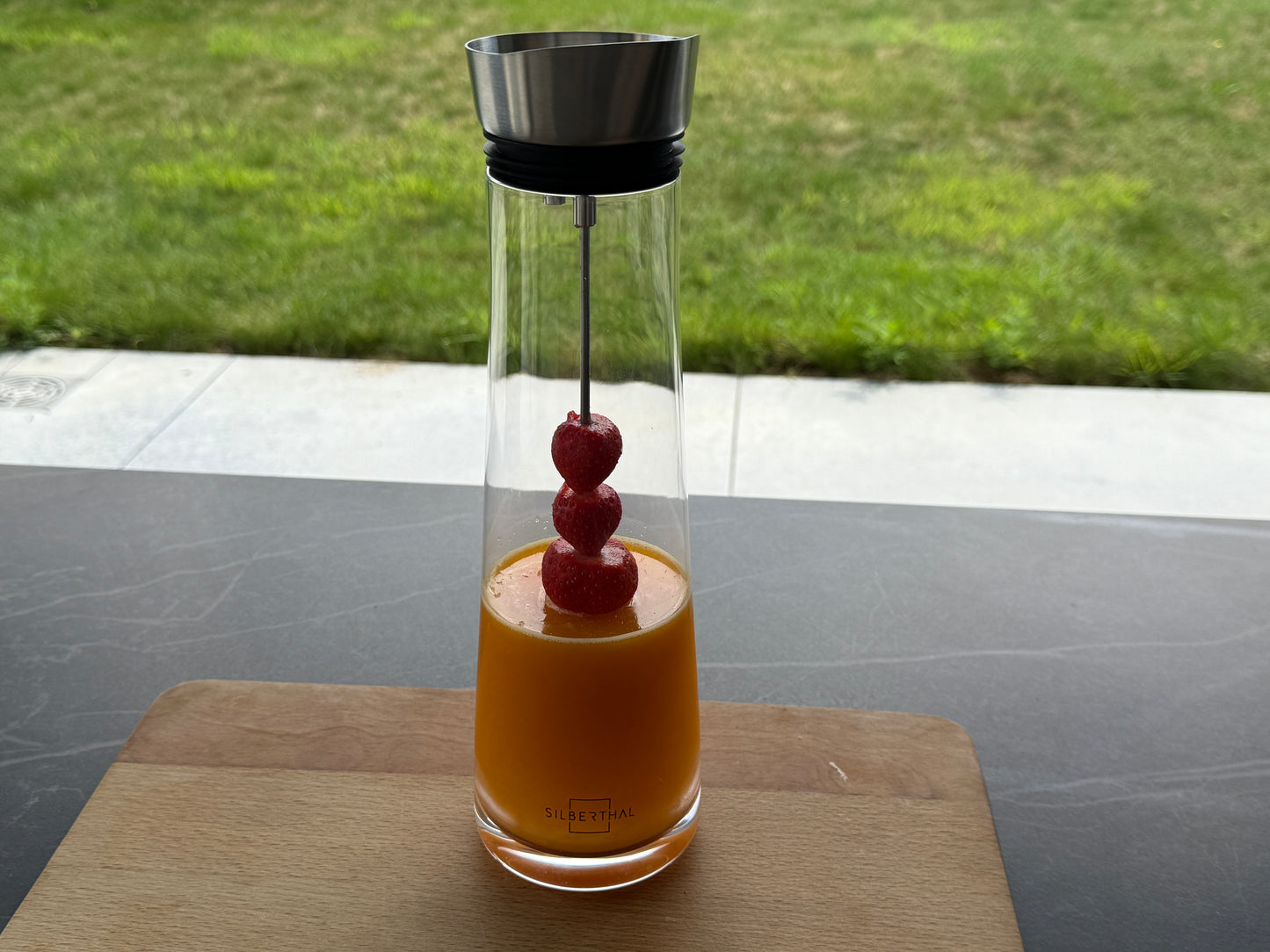 Glazen Karaf 1L + gratis blender